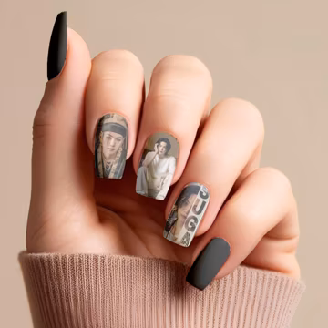 Yoongi Suga K-Pop Nail Decals Water Transfer Nail Wraps Concert Tour Nails