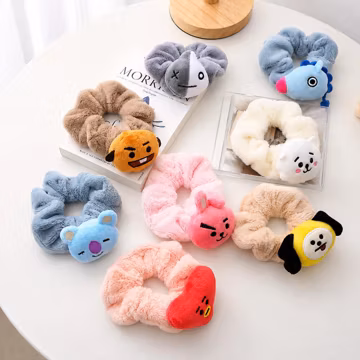 BT21 inspired homemade hair tie scrunchie Kpop