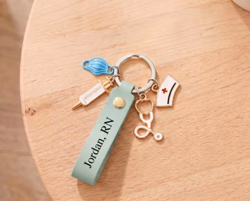 Personalized Nurse Keychain, Custom RN Gift, Nurse Graduation Gift, Custom Name Keychain, Medical Student Gift, Nurse Appreciation Gift