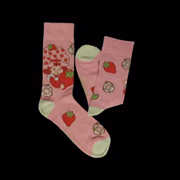 Strawberry Shortcake Inspired adult crew socks