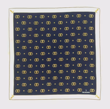 Vintage Trussardi Baroque Handkerchief Neckerchief Pocket Square Bandana Designer Hanky Men Women Luxury Gift