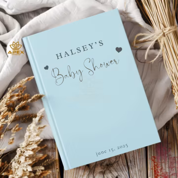 Baby Shower Guest Book, Custom Memory Journal, Personalized Keepsake for Mom to Be