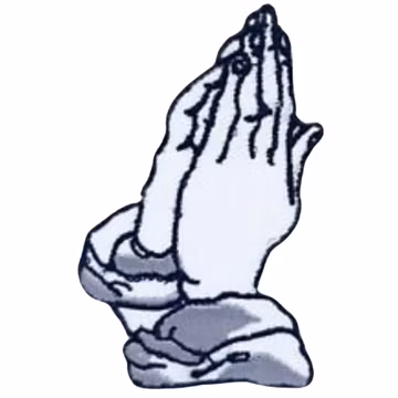 Praying Hands biker vest jacket iron sew on Handmade Embroidered patch Applique