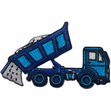 Cute Mud and Sand Unloader Truck Iron on Sew on Handmade Embroidered Patch Applique
