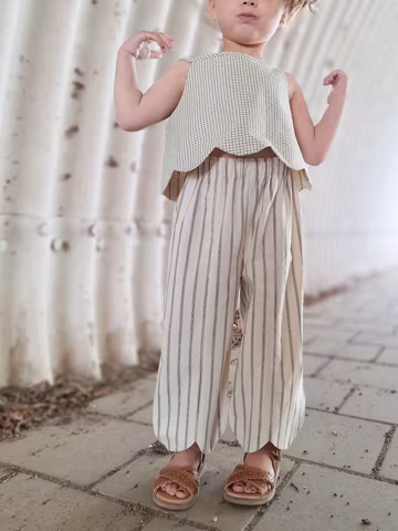 Anemone + Tulip PDF Sewing Patterns, Reversible Top And Pants Pattern Bundle, Sizes 0-3M 9-10Y
