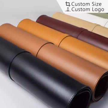 Premium Leather Desk Mat | Custom Size Desk Blotter with Top Grain Leather Surface and Non-Slide backing | Gift for Father & Husband