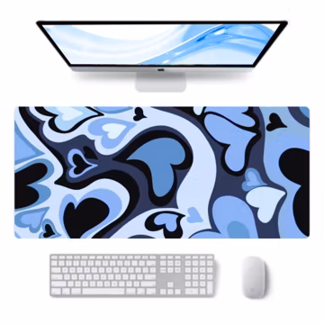 Abstract Liquid Heart Desk Mat, Large Mouse Pad, Gaming Mousepad Deskpad, Full Size Mice Pad, Desk Matt for Keyboard, Laptop, MacBook