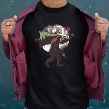 Bigfoot Christmas, Sasquatch Christmas, Bigfoot Gift, Bigfoot Shirt, Bigfoot Xmas, Bigfoot Lover, Paranormal Christmas, Yeti Sasquatch Santa