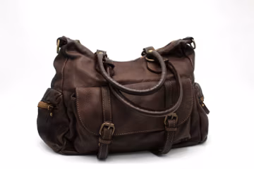 Soft Italian Leather Shoulder Bag, Handmade Brown Purse