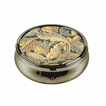 Pill Box William Morris Floral Design, Vintage Pill Organizer, Pocket Medicine Case, Vitamin Holder, Gift for Her