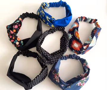 Handmade Cotton Turban Headband: Stretchy Twist Head Wrap