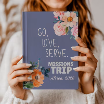 Personalized Mission Trip Journal Christian Travel Journal for Women Custom Prayer Journal for Missionary Christian Gift Faith Journal