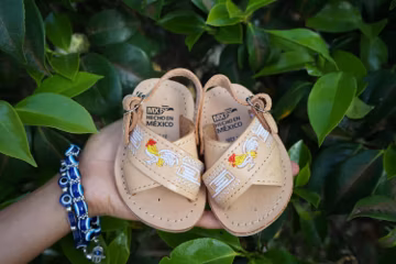 Embroidered Leather Baby Huaraches: Mexican Sandals