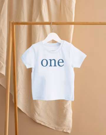 One Birthday T-shirt - Birthday Top - Girls Boys First Birthday Top - One Birthday - Embroidered