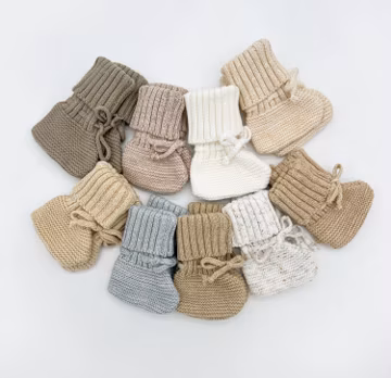 Knit Baby B00TIES Cotton GARTER knitted Socks