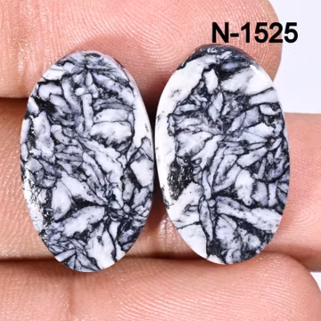Oval Pinolith Jasper Gemstone Pairs, Jewelry Making