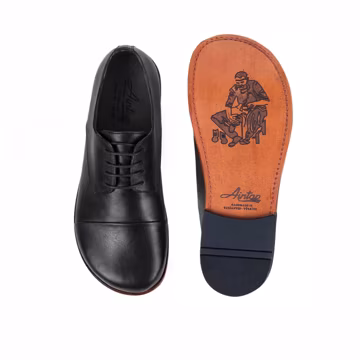 Men's Barefoot BLACK CRAZY Leather Oxford Shoes, Classic Comfort & Style: Handmade, Moccasins