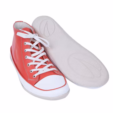 Men's Handmade Red Leather Barefoot Shoes: Wide Toe, Zero Drop