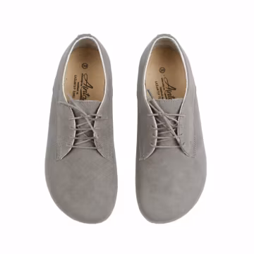 Men Barefoot GRAY NUBUCK Leather Oxford Shoes, Classic Comfort & Style: Handmade, Moccasins