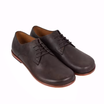 Women's Barefoot Chocolate DARK BROWN CRAZY Leather Oxford Shoes, Classic Comfort & Style: Handmade, Moccasins