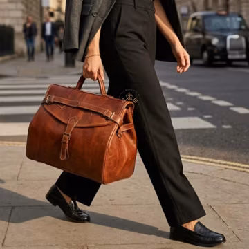 Personalized Large Leather Travel Duffel Bag, Unisex Weekend & Carry-On Bag, genuine leather weekender bag, Handmade Gift