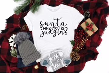 Santa Why You Be Judgin Christmas T-shirt
