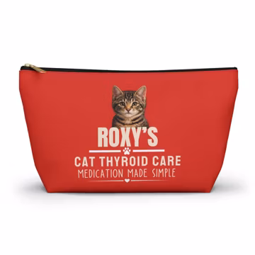 Cat thyroid medication, Hyperthyroid cat supplies, Cat medication organizer, Cat medicine bag, Pet medicine pouch, Cat health organizer