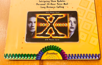Vintage 1995 X-Files Pre-paid Phone Card: Mulder & Scully Collectible Factory Sealed