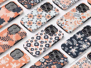 Boho Flowers Phone Case iPhone 17 Case Botanical Phone Case Floral Aesthetic iPhone 17 Pro Case iPhone 17 Pro Max Case MagSafe iPhone 16 Pro