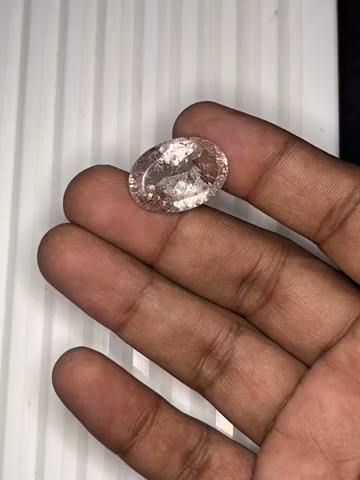 Concave Cut Super Seven Quartz Faceted Gemstone 20x14x9 mm