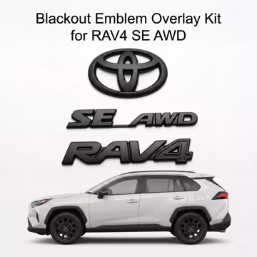 Rav4 XSE Blackout Emblem Overlay 2019-2025 Blackout Emblem Overlay