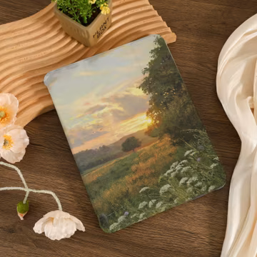 Oil Painting Landscape iPad Case, iPad Air 4/5/6/7 iPad 10 10.9" 2022 iPad Pro 12.9" 11" 10.9" 10.2" 9.7 inch iPad mini 6 A16 iPad 2025 Case