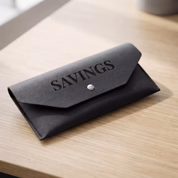 Personalized Cash Envelope Wallet Custom Engraved Leather Budget Christmas Anniversary Gift for Her Him Mom Women Budgeting Cash Stuffing