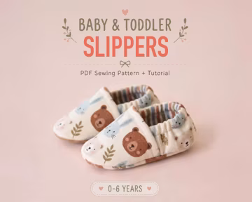 BESTSELLER!! Baby & Toddler Shoes Sewing Pattern | Slipper shoes | Slippers | with VIDEO Tutorial | Newborn | Baby Shower Gift to Sew