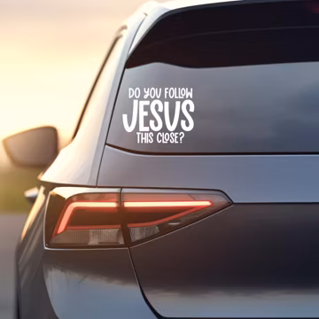 Jesus Car Decal, Funny Christian Religious Sticker