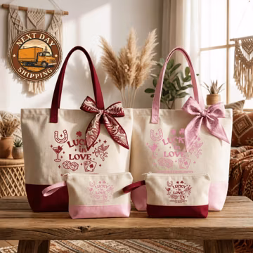 Lucky In Love Tote Bag, Custom Las Vegas Bachelorette Tote Bag, Vegas Bach Club Tote Bag, Gift For Vegas Squad