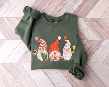 Christmas Gnomes Sweatshirt, Christmas Crewneck, Gnome Shirt, Holiday Sweater, Christmas Pajamas, Christmas Gift, Christmas Tree, Hot Cocoa