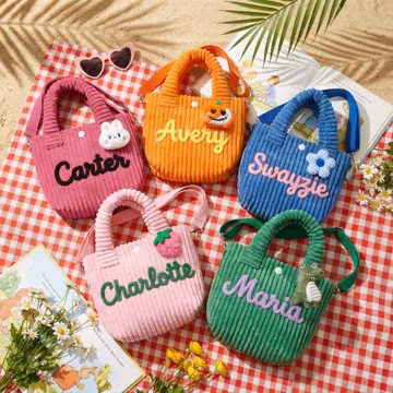 Personalized Toddler Purse with Cute Charm, Custom Crossbody Bag, Custom Name Tote Handbag, Children's Gift, Birthday Gift