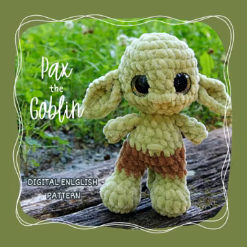 CROCHET PATTERN - Pax the Goblin Fantasy Plushie