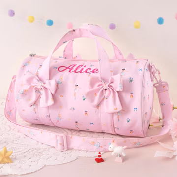 Personalized Dance Bag for Little Girls: Toddler Ballet Pink Duffle Bag, Kids Birthday Gift
