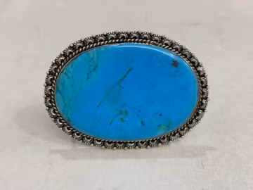 Made to order Handmade Turquoise Belt Buckle | Tibetan Silver, Southwestern Style