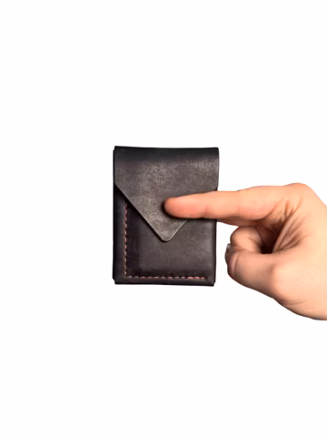 Gripr Flap Fold over Wallet - Minimalist Vertical Card Holder