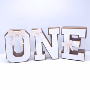 Coquette Bow 3D Letter: Birthday Party Decoration