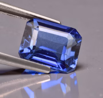 Natural Blue Color Sapphire Emerald Shape 4.85 Ct