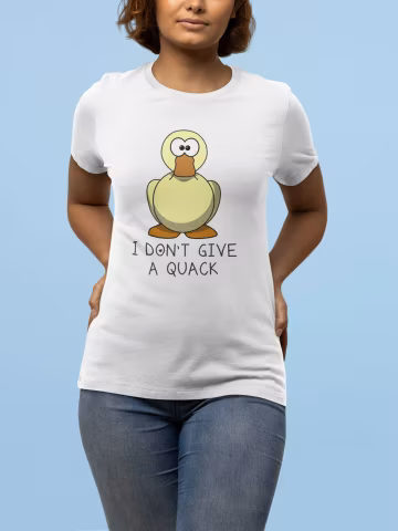 I Don't Give A Quack Shirt, Cute Duck Shirt with Sarcastic Saying, Gift for Animal Lovers, IDGAF Tee, Sarcastic Shirt, Funny Gift Shirt