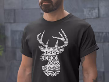 Abstract Deer Shirt for Animal Lovers | Wild Animal Tee | Safari & Christmas Deer Shirt | Unisex Animal Lover Gift