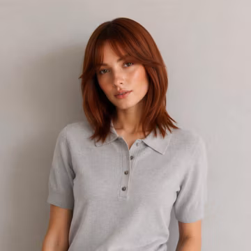 Short Copper Wig with Bangs | 12-Inch Ginger Straight Bob Shoulder-Length Style