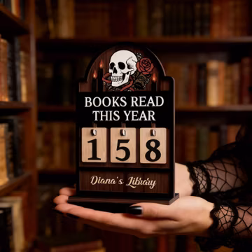 Skeleton Rose Books Tracker - Books Read This Year, Dark Romance Book Nook