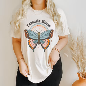 Forensic Nurse shirt, gift for Forensic nurse, retro nurse shirt, new nurse gift, forensic nurse tshirt, butterfly nurse tshirt