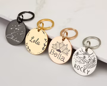 Free Entgraved Dog Tag,Double Side Silent Collar Tag,Custom Collar Tag,Personalized Cat Tag,Cat ID Tag,Dog ID Tag,Dog Name Tag,Pet Name Tag